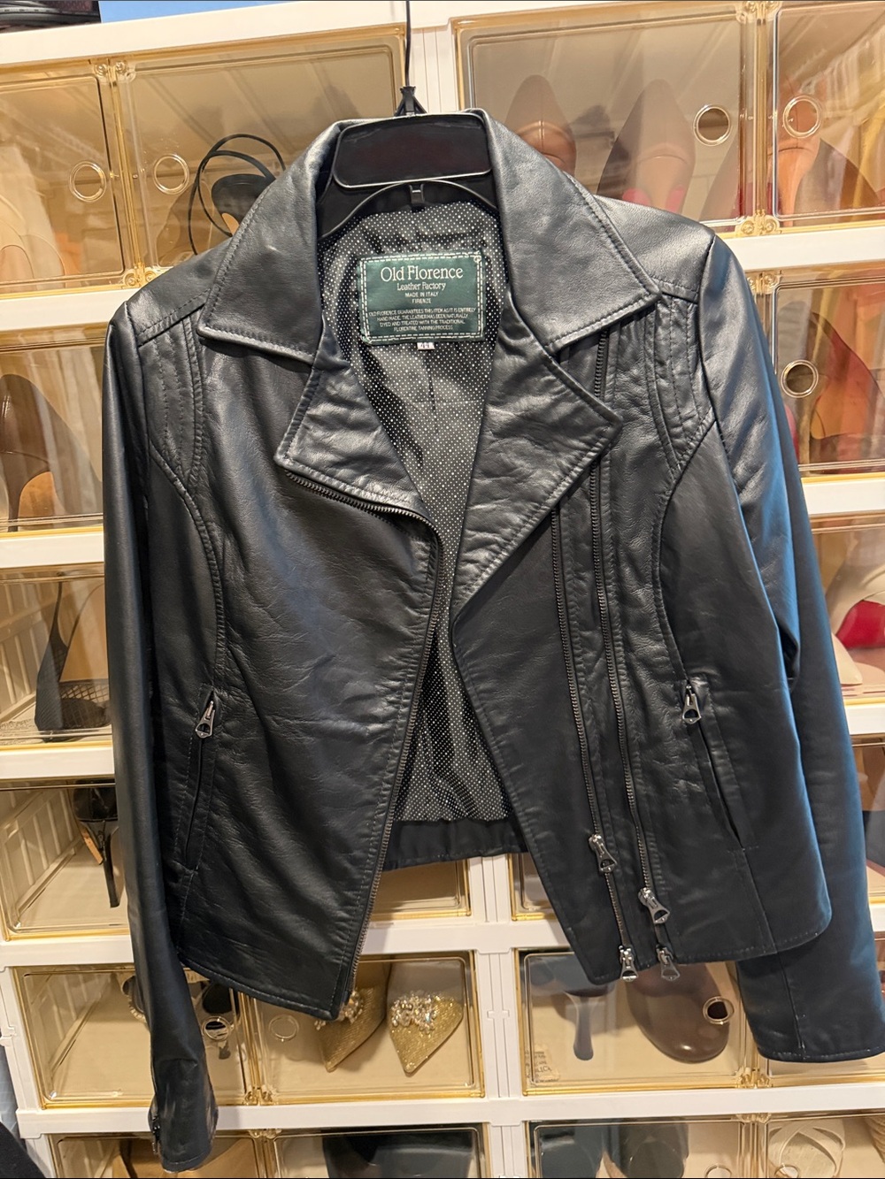 Black Leather Moto Jacket - Classic Women's Biker Style
